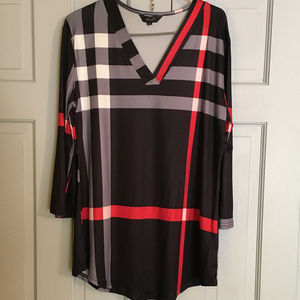 New~Long Sleeve Tunic Length Blouse